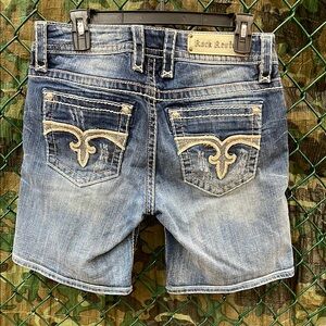 Rock Revival Denim Emilie Shorts Size 28 Great Condition Blue Jean Bermuda Short